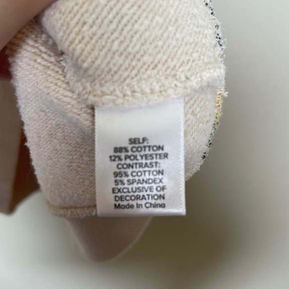 Evereve Women's Mayan Sleeveless V Neck Sweatshirt Vest Top Side Stripe Beige M - Picture 7 of 9